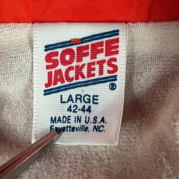 VTG Soffe Tennessee Volunteers Jacket Large Orange Snap Button Lined Windbreaker - Picture 9 of 16